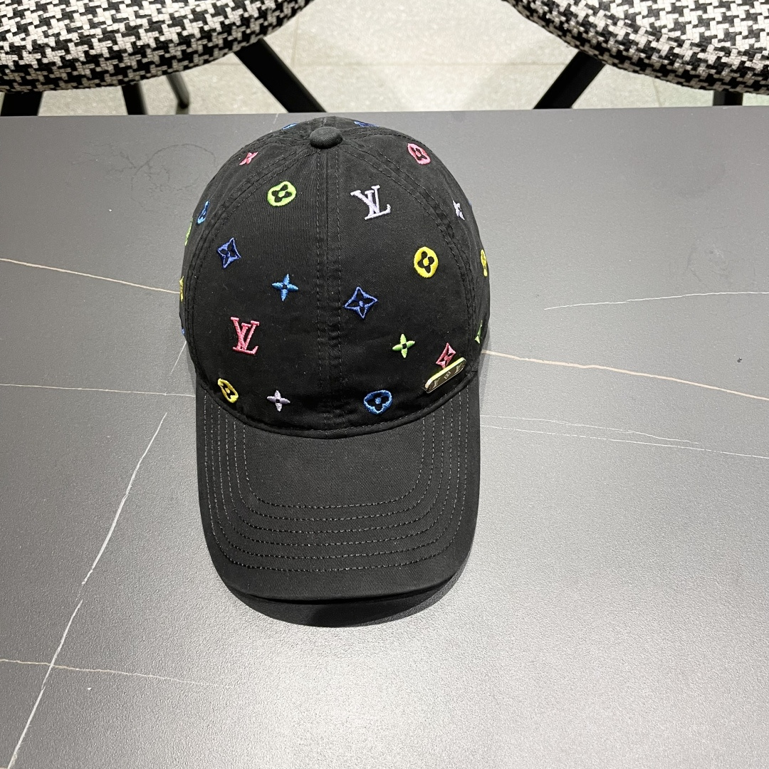  Lv路易威登 大圆脸棒球太阳帽夏季遮阳防晒鸭
舌帽帽子女夏