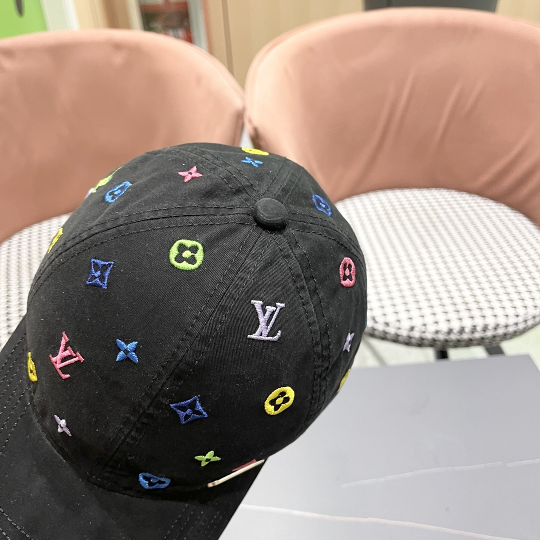  Lv路易威登 大圆脸棒球太阳帽夏季遮阳防晒鸭
舌帽帽子女夏