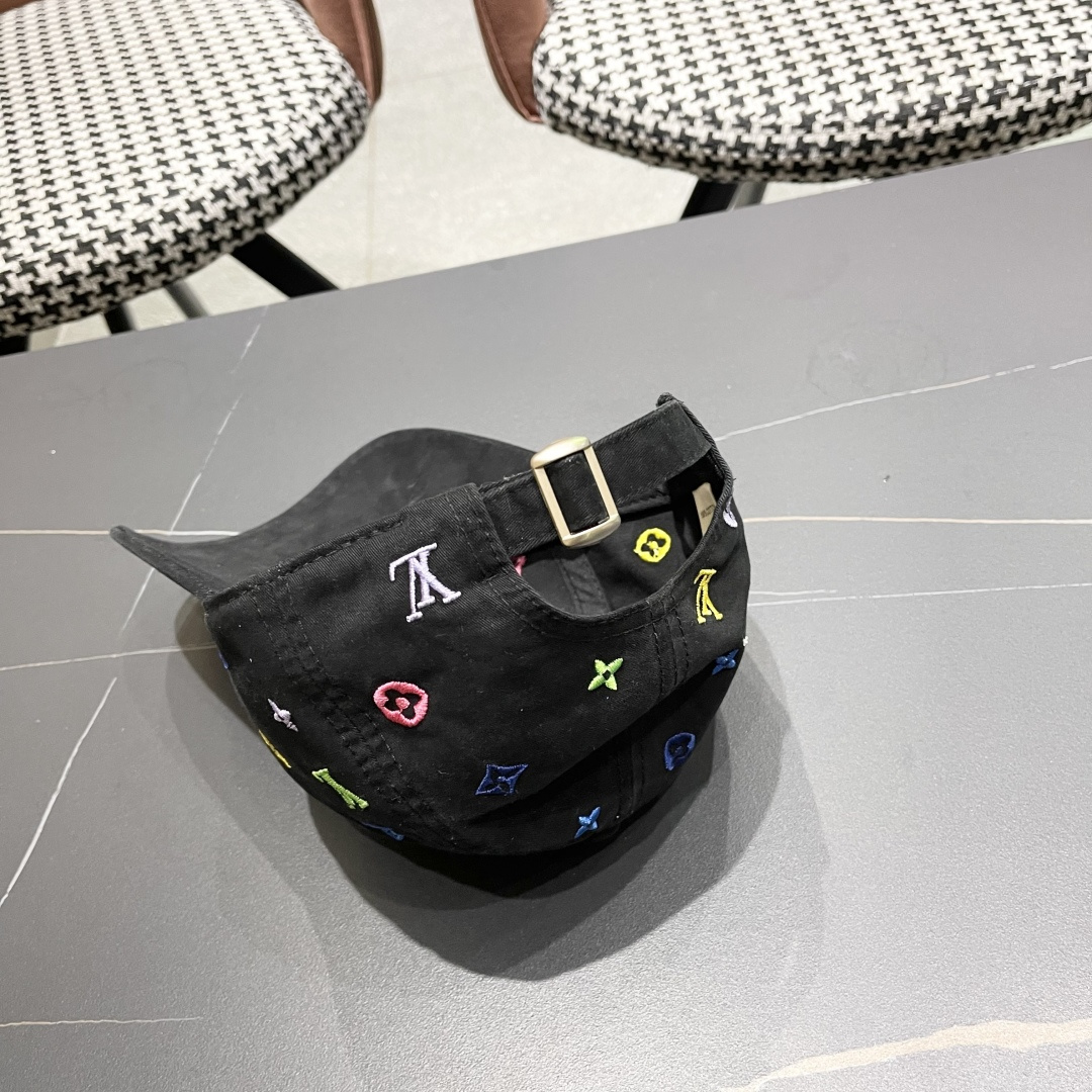  Lv路易威登 大圆脸棒球太阳帽夏季遮阳防晒鸭
舌帽帽子女夏