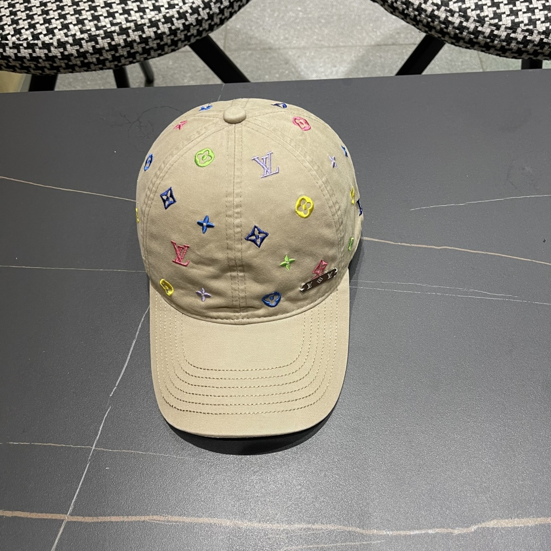  Lv路易威登 大圆脸棒球太阳帽夏季遮阳防晒鸭
舌帽帽子女夏