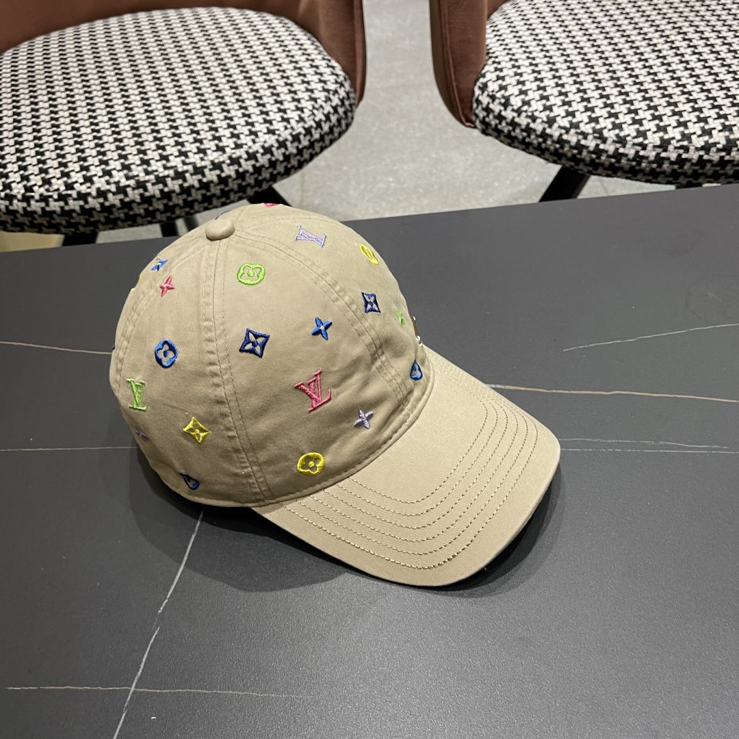  Lv路易威登 大圆脸棒球太阳帽夏季遮阳防晒鸭
舌帽帽子女夏