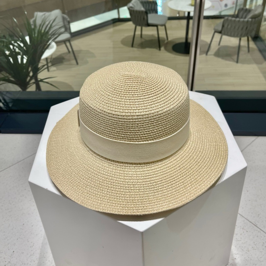 【PRADA普拉达】春夏新款草编编织草帽，度假休闲必备，优雅大方的一款