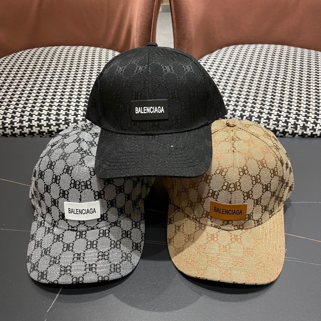 PBALENCIAGA 2025巴黎世家新款logo棒球帽，很酷的色系，男女佩戴都有不同style，第一