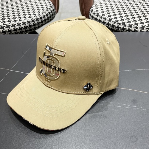 Burberry Baseball Cap Beige Katoen - Stijlvolle Unisex Hoed met Logo Detail 1 Burberry Baseball Cap Beige Katoen - Stijlvolle Unisex Hoed met Logo Detail