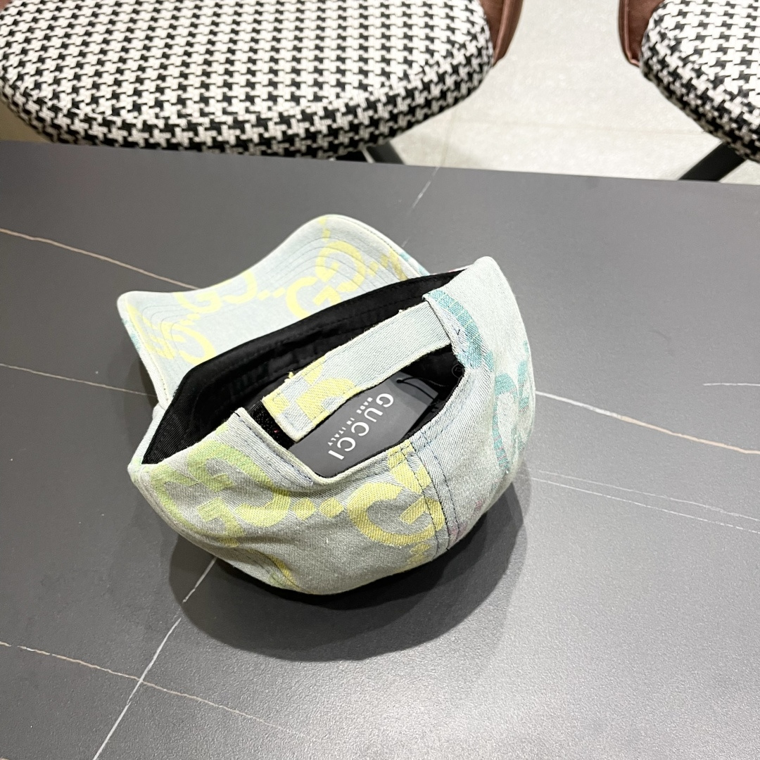  GUCCI古奇 2025专柜原单新款洗水牛仔棒球帽，很潮！休闲运动款，经典制作，超级好搭衣服！