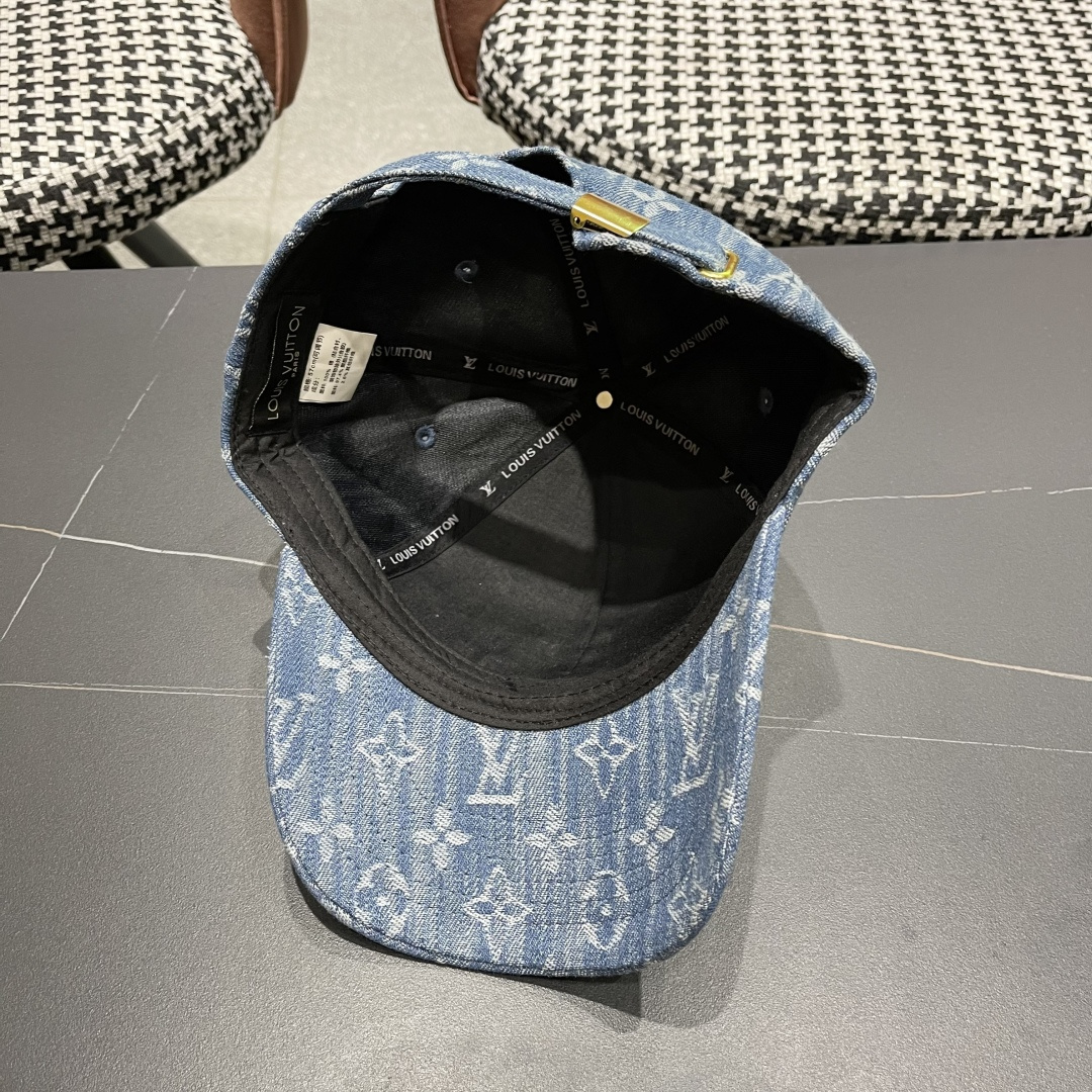  路易威登LV2025新款牛仔老花遮阳棒球帽鸭舌帽