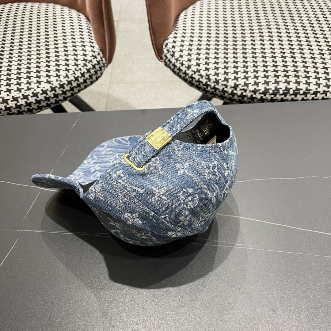  路易威登LV2025新款牛仔老花遮阳棒球帽鸭舌帽