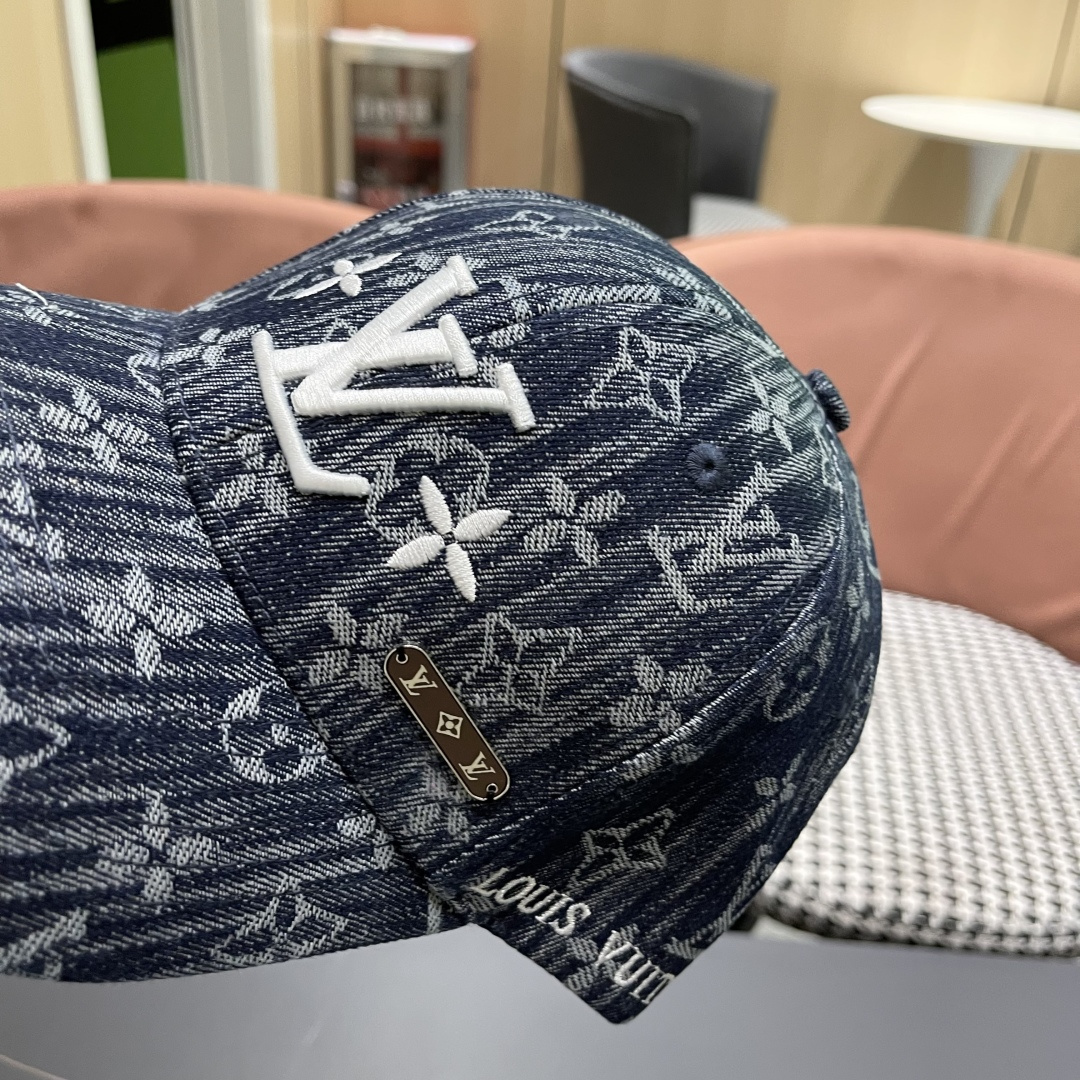  路易威登LV2025新款牛仔老花遮阳棒球帽鸭舌帽
