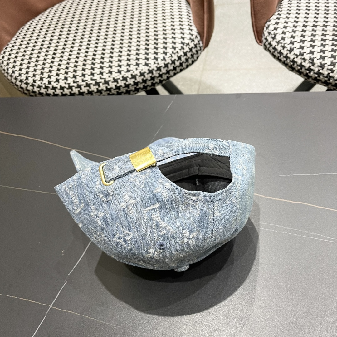  路易威登LV2025新款牛仔老花遮阳棒球帽鸭舌帽