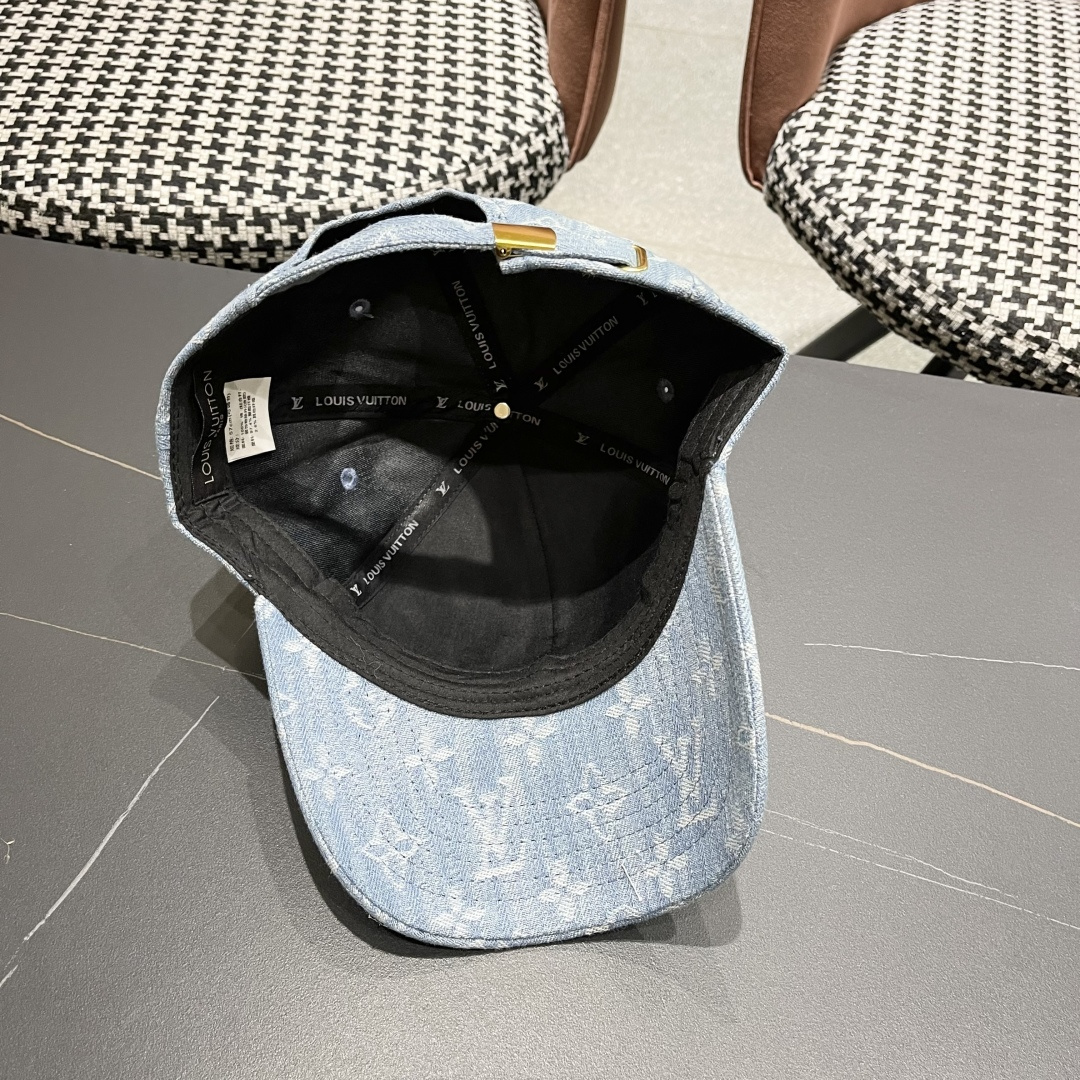  路易威登LV2025新款牛仔老花遮阳棒球帽鸭舌帽