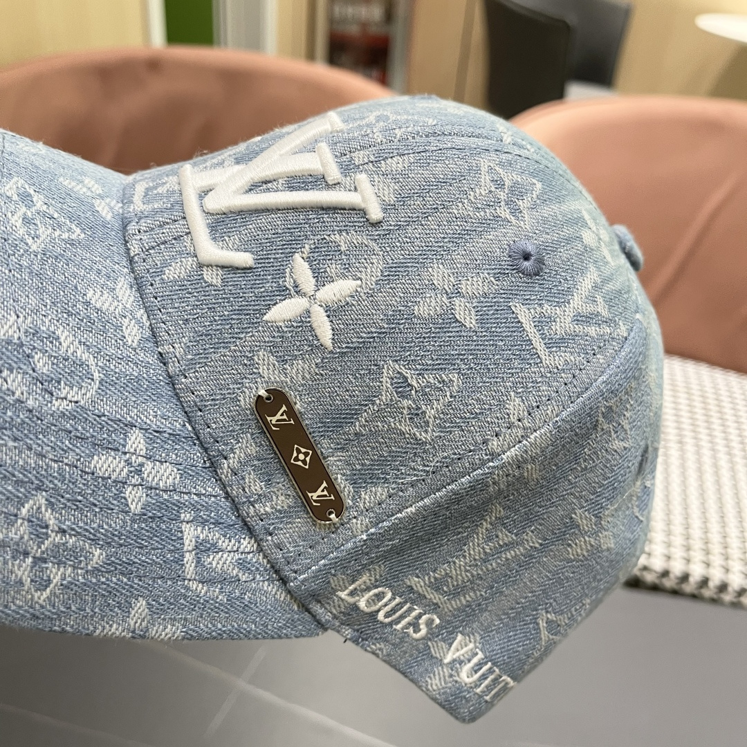 路易威登LV2025新款牛仔老花遮阳棒球帽鸭舌帽