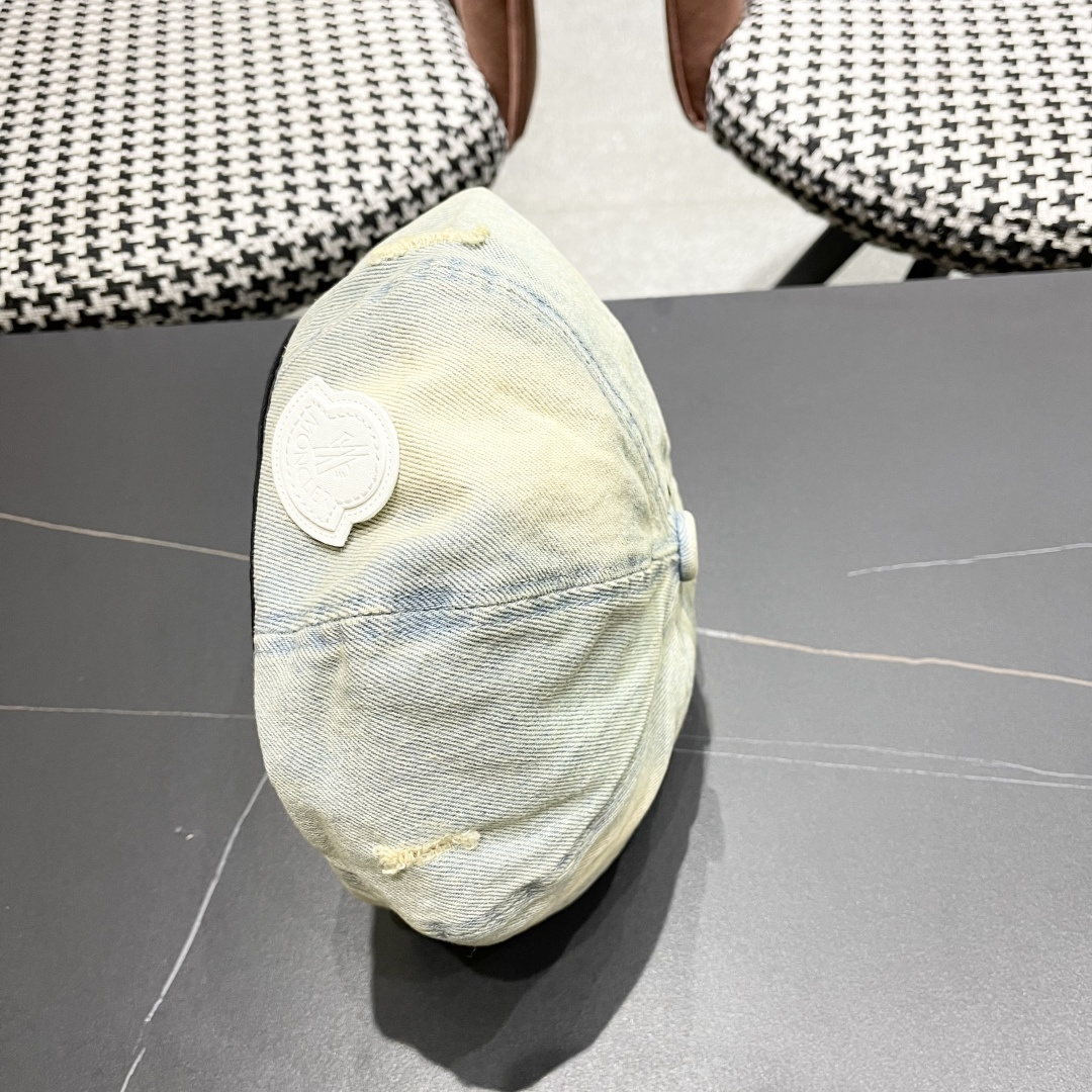  蒙口 复古做旧牛仔贝雷帽子女春秋时尚百搭高品
质八角画家帽云朵蓓蕾帽