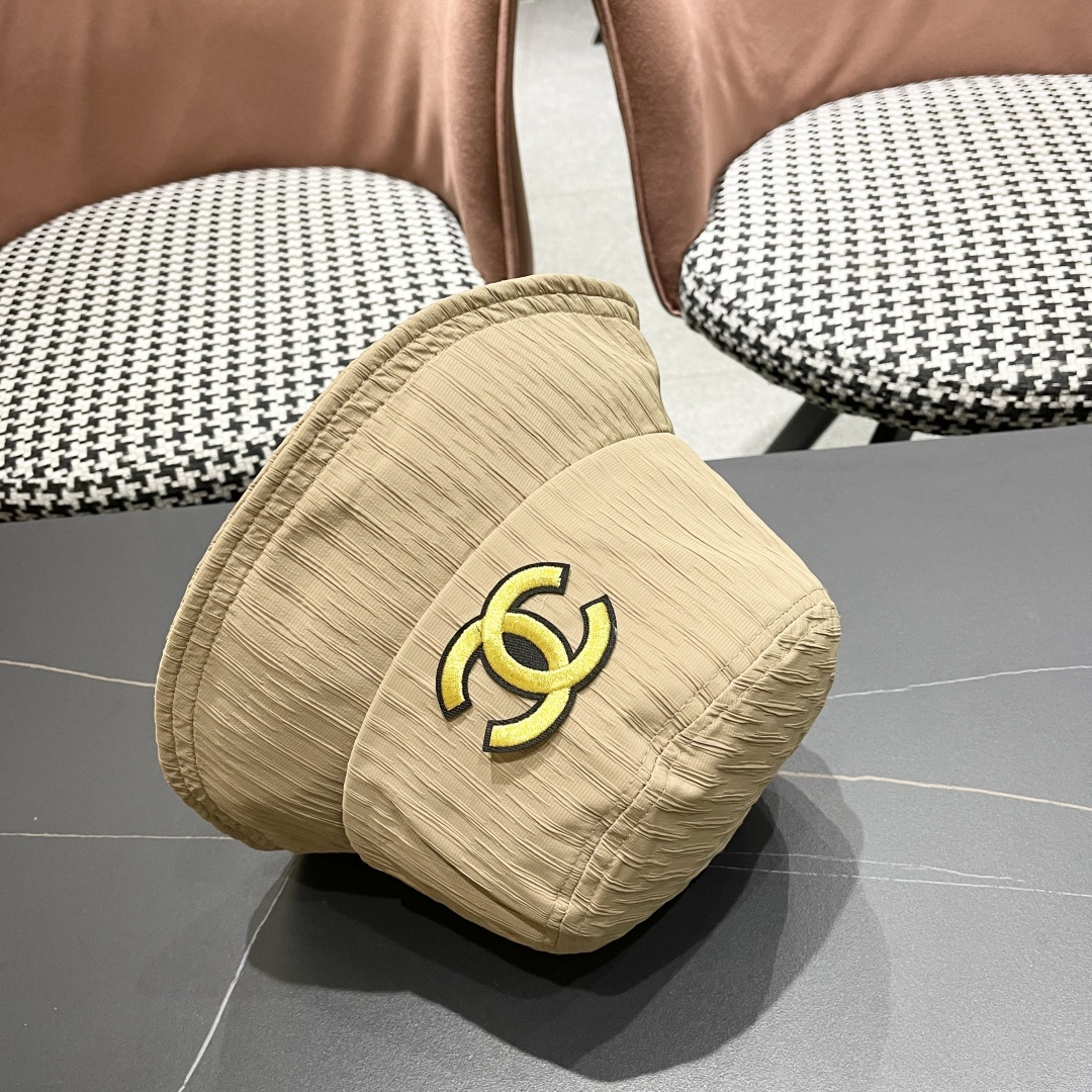  香奈儿新款渔夫帽子女 2025夏新款纯色帽夏显脸小水桶帽盆帽