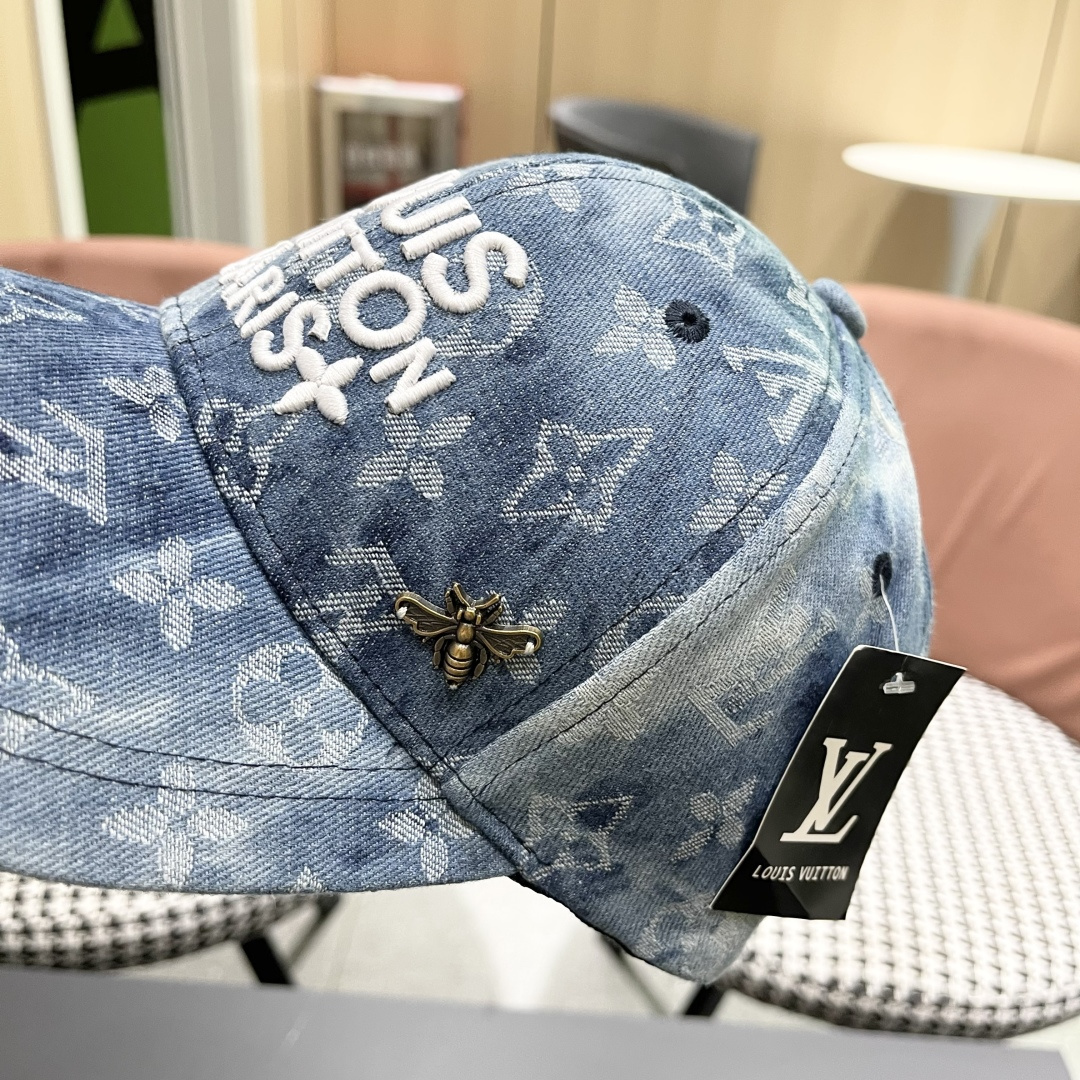  Lv路易威登 剌绣棒球帽子女2025春夏新款时尚韩版百搭情侣鸭舌帽宽檐帽潮