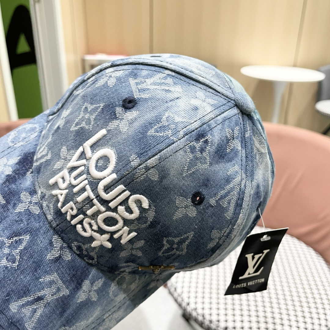  Lv路易威登 剌绣棒球帽子女2025春夏新款时尚韩版百搭情侣鸭舌帽宽檐帽潮