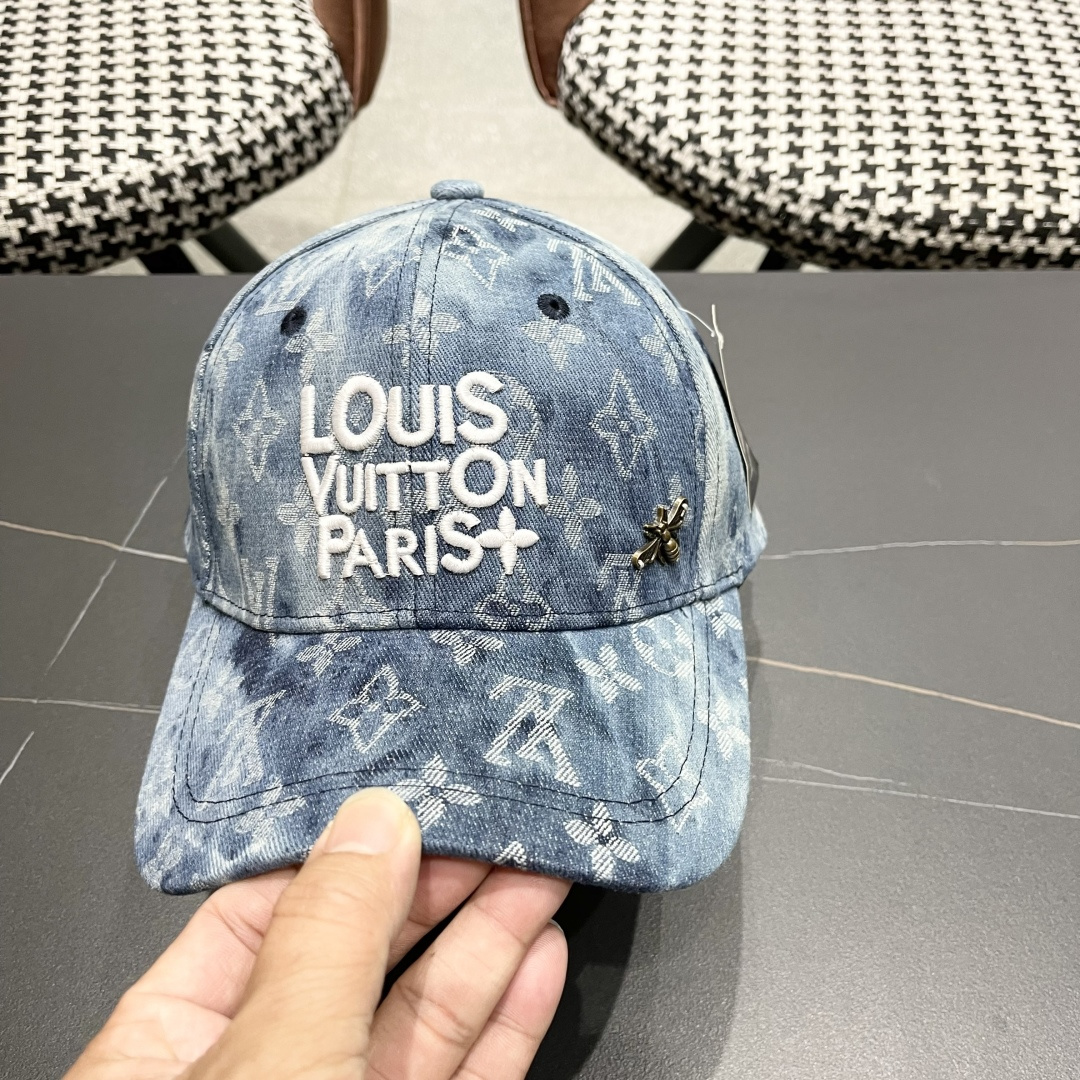  Lv路易威登 剌绣棒球帽子女2025春夏新款时尚韩版百搭情侣鸭舌帽宽檐帽潮