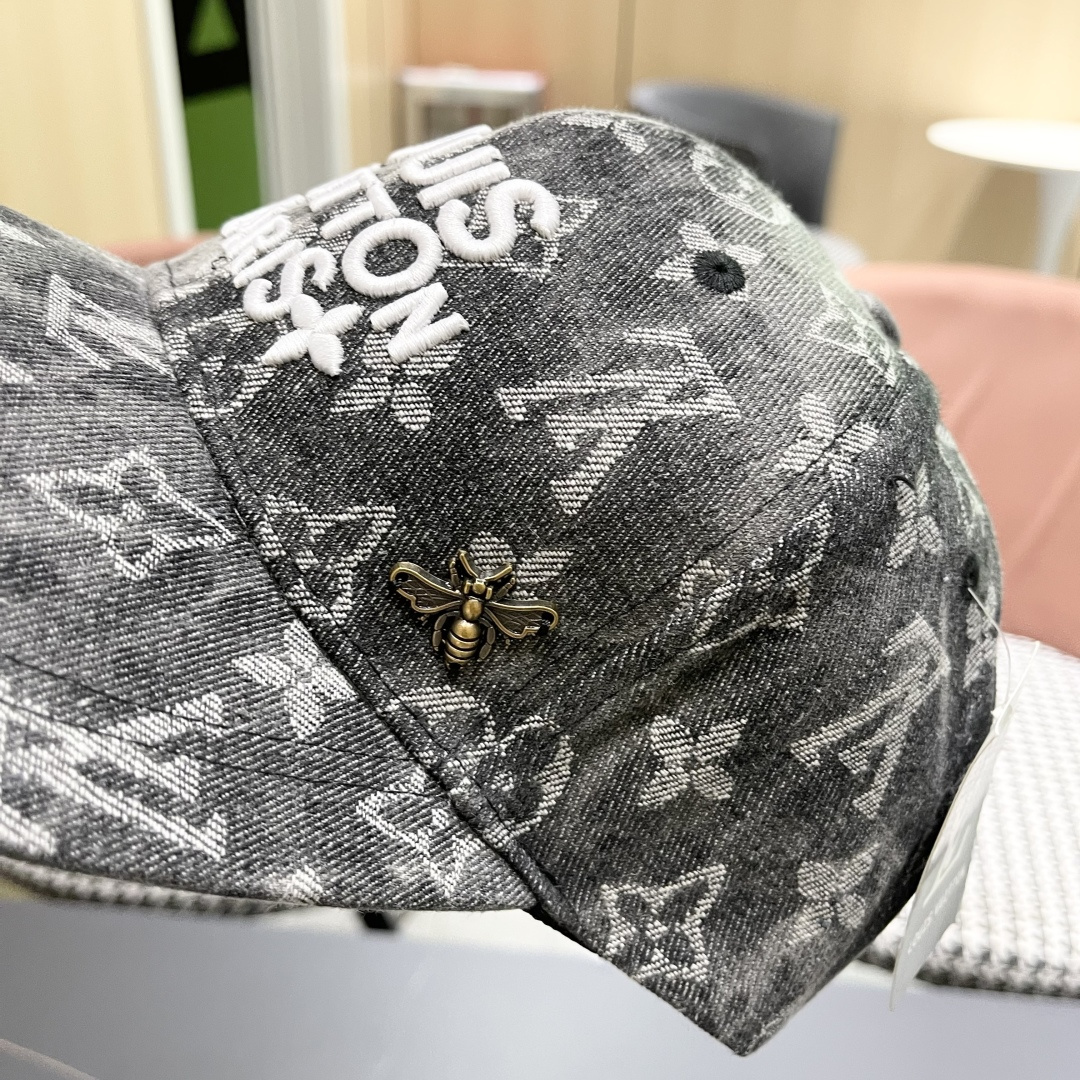  Lv路易威登 剌绣棒球帽子女2025春夏新款时尚韩版百搭情侣鸭舌帽宽檐帽潮