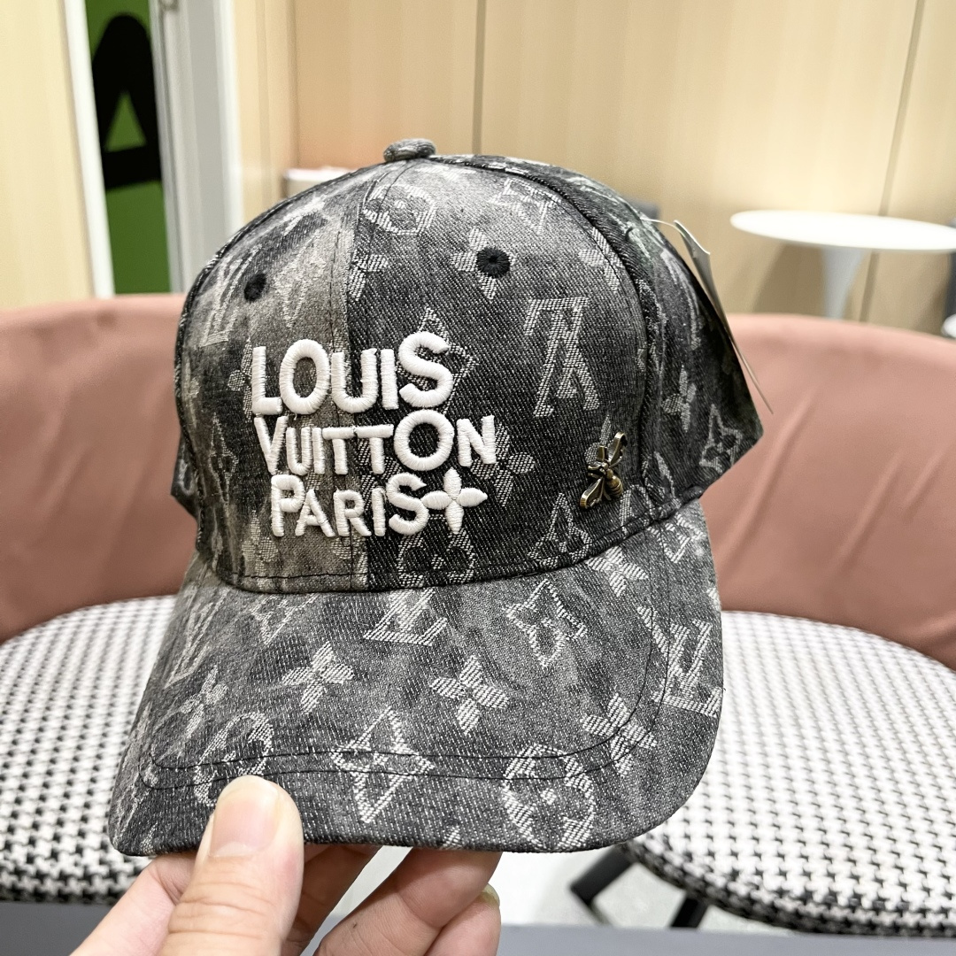  Lv路易威登 剌绣棒球帽子女2025春夏新款时尚韩版百搭情侣鸭舌帽宽檐帽潮