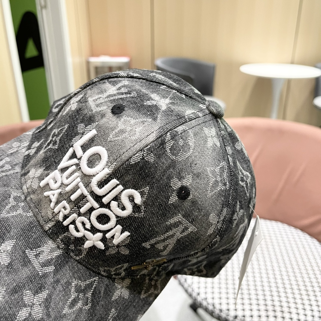  Lv路易威登 剌绣棒球帽子女2025春夏新款时尚韩版百搭情侣鸭舌帽宽檐帽潮