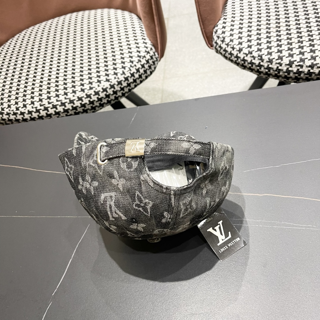  Lv路易威登 剌绣棒球帽子女2025春夏新款时尚韩版百搭情侣鸭舌帽宽檐帽潮