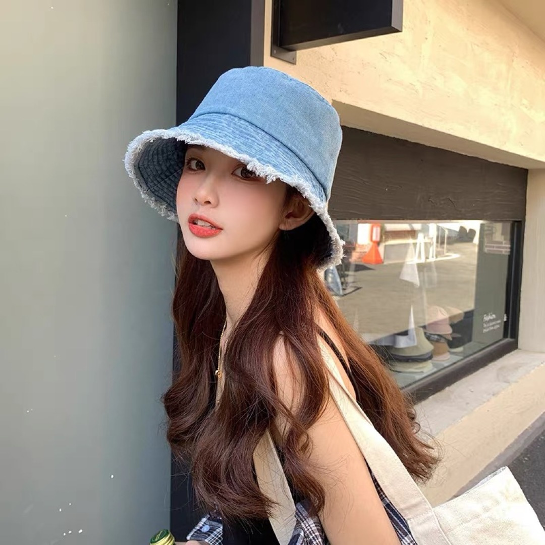 NO:362971,The mouth covers the fisherman hat for women 2025 new basin hat summer sun protection Korean version versatile face covering face small cowboy hat women hat straw hat fisherman hat baseball hat knit hat, hat, Moncler, espadrilles, hats蒙口 渔夫帽女2025新款盆帽夏季遮阳防晒韩版百搭遮脸显脸小牛仔帽子女帽子草帽渔夫帽棒球帽针织帽,帽子,Moncler,espadrilles,hats,hat