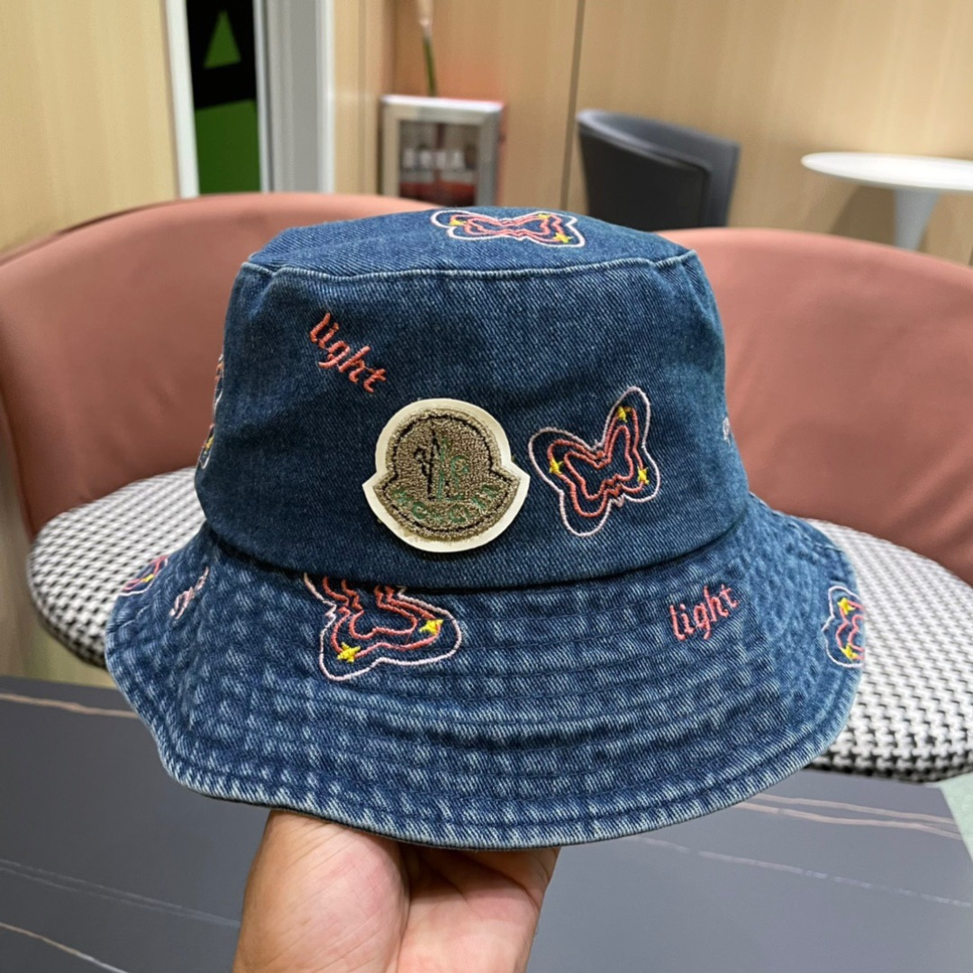  Moncler蒙口2024新款牛仔渔夫帽，经典流行款，质量超赞，