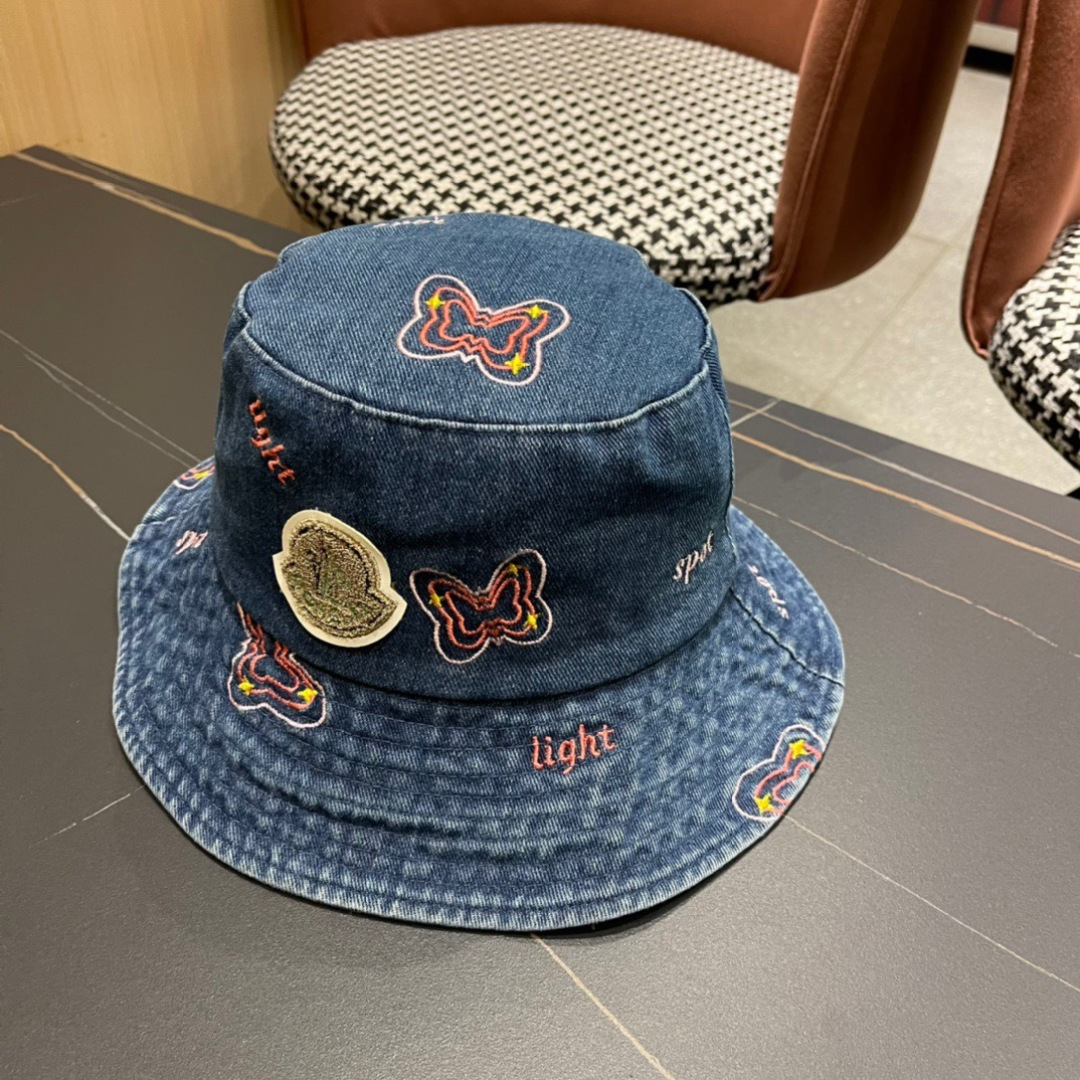  Moncler蒙口2024新款牛仔渔夫帽，经典流行款，质量超赞，