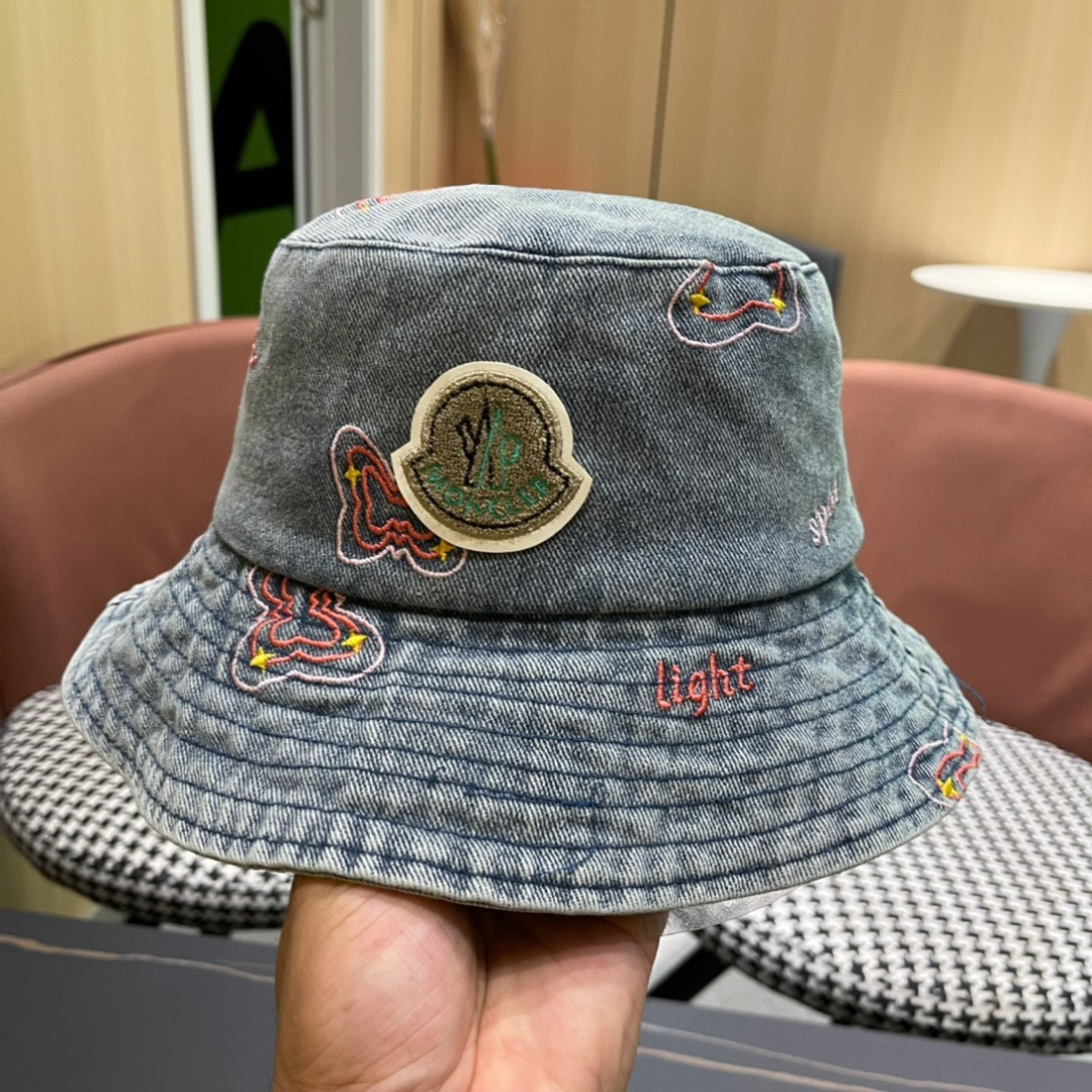  Moncler蒙口2024新款牛仔渔夫帽，经典流行款，质量超赞，