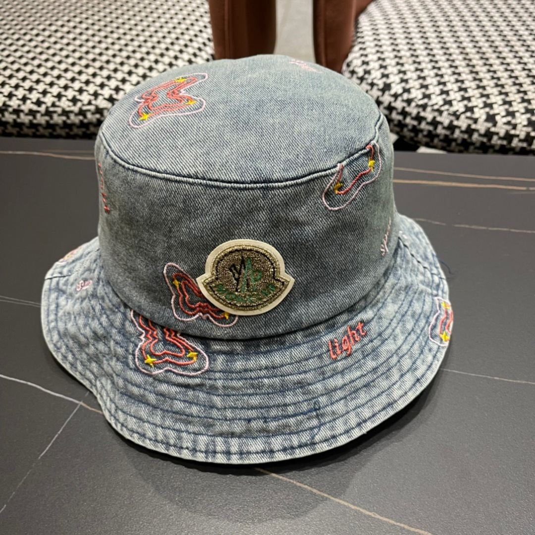  Moncler蒙口2024新款牛仔渔夫帽，经典流行款，质量超赞，