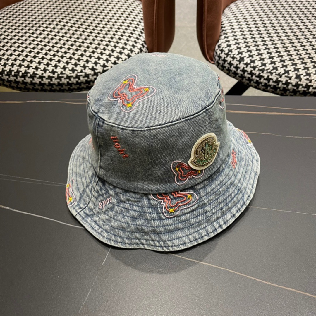  Moncler蒙口2024新款牛仔渔夫帽，经典流行款，质量超赞，