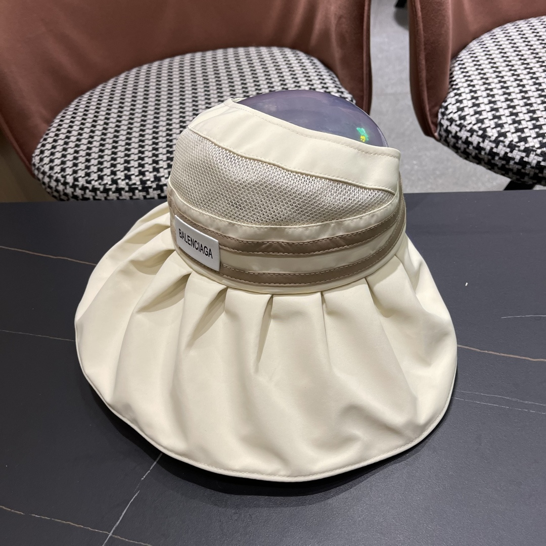  balenciaga 巴黎世家 夏季防晒帽大帽檐防紫外线可扎马尾
空顶遮阳帽出游海边太阳帽子女