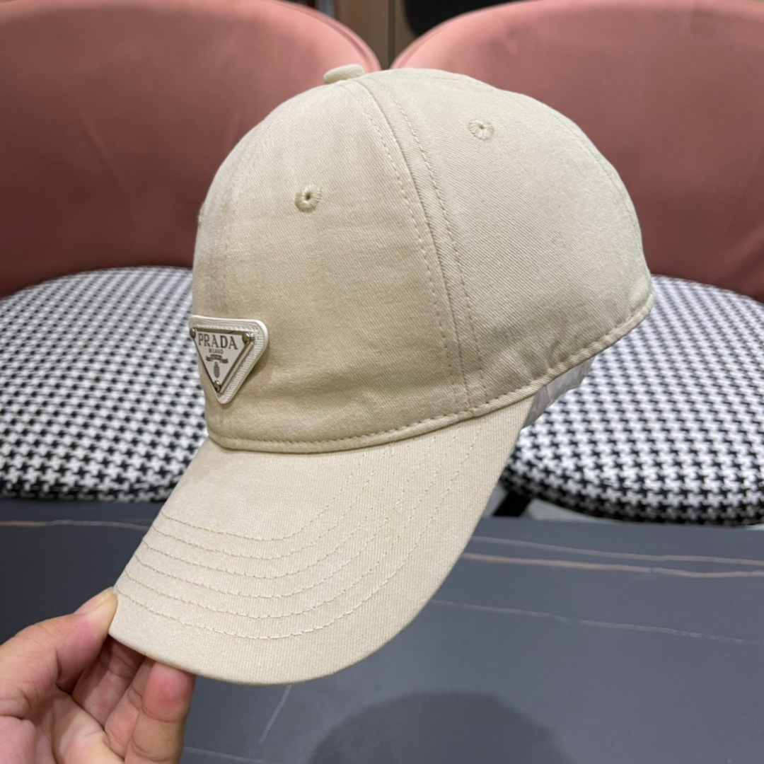   PRADA普拉达2025新款鸭舌帽，男女款棒球帽，高级定制，头围57cm