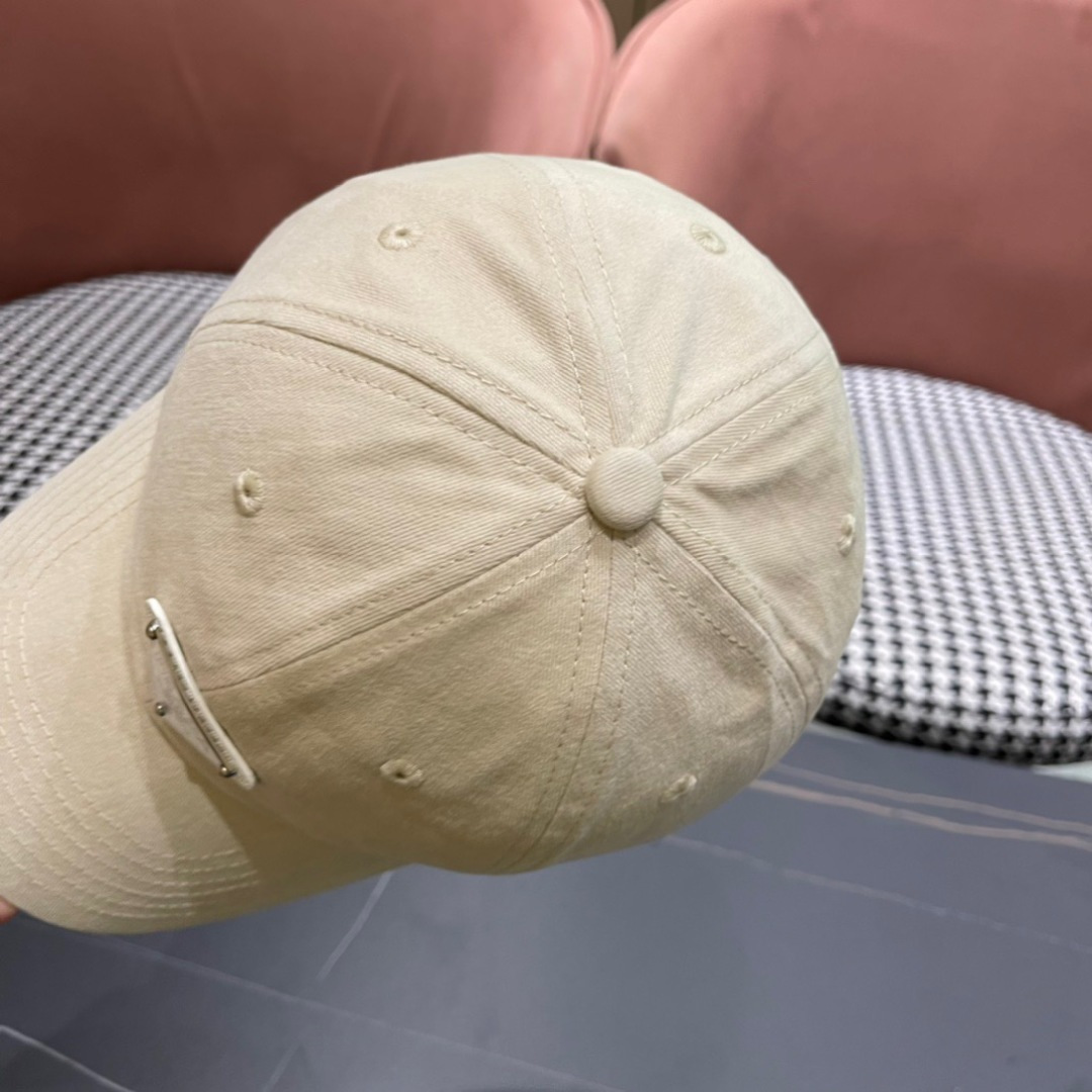   PRADA普拉达2025新款鸭舌帽，男女款棒球帽，高级定制，头围57cm