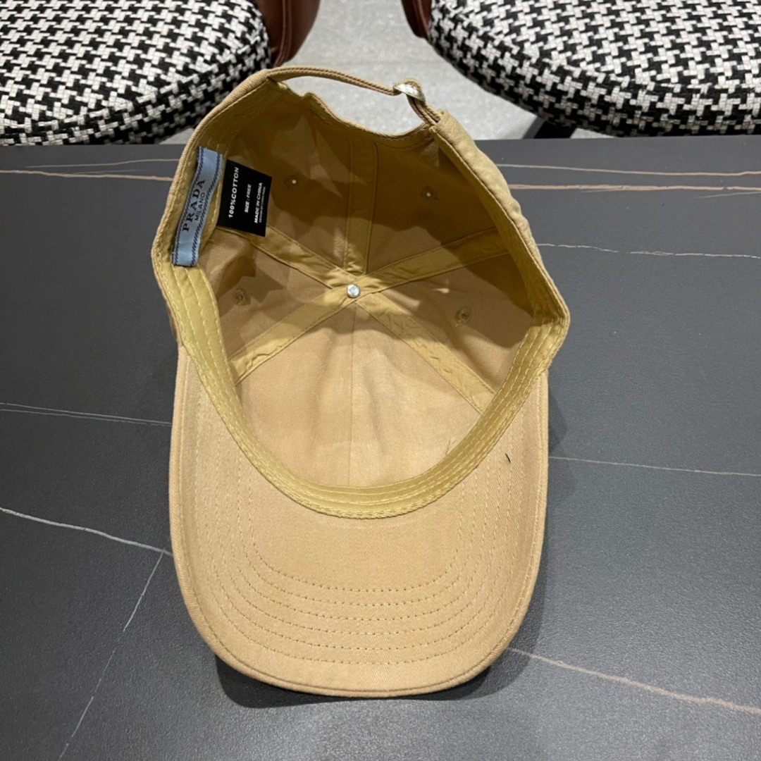   PRADA普拉达2025新款鸭舌帽，男女款棒球帽，高级定制，头围57cm
