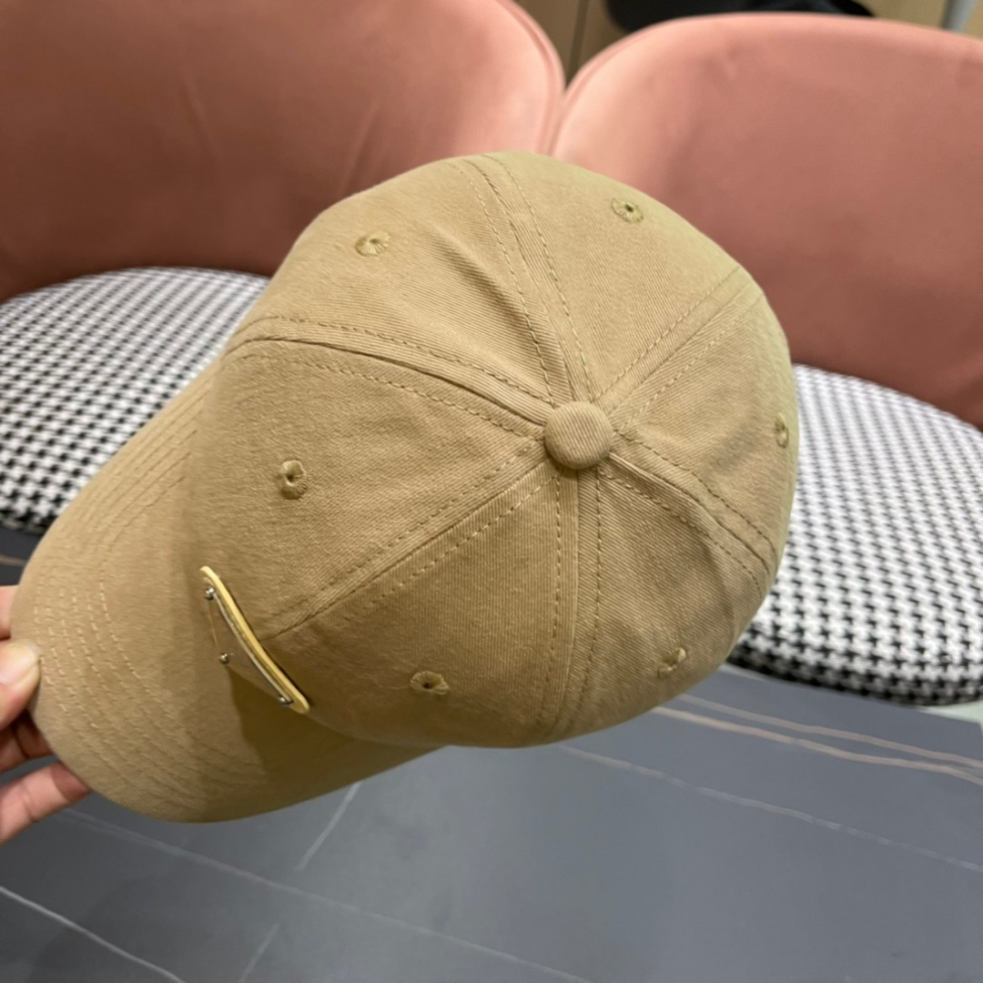   PRADA普拉达2025新款鸭舌帽，男女款棒球帽，高级定制，头围57cm