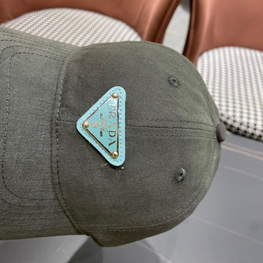   PRADA普拉达2025新款鸭舌帽，男女款棒球帽，高级定制，头围57cm