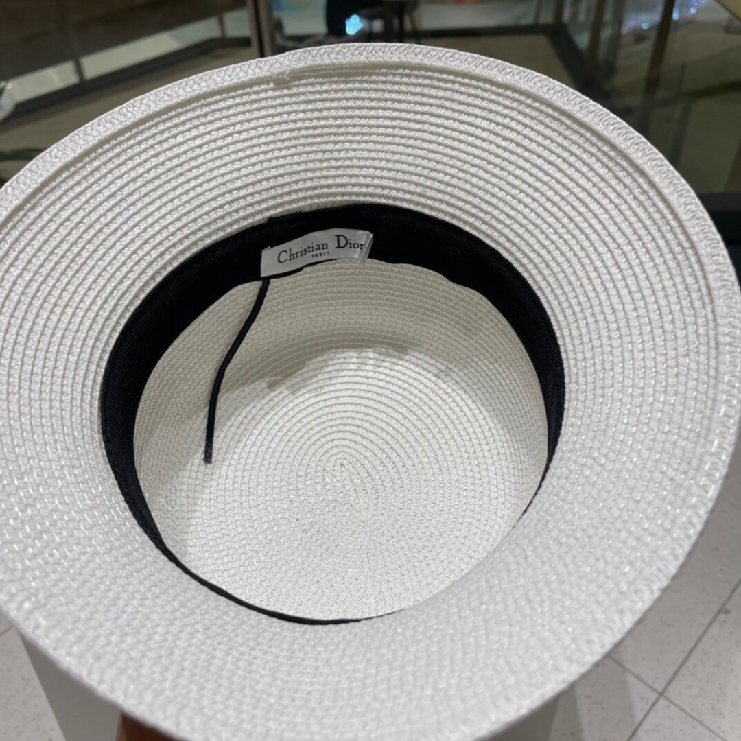 【DIOR迪奥】新款织带草编草帽礼帽🤩细节控，简约大方，百搭单品～出街首选，新款帽型超美腻