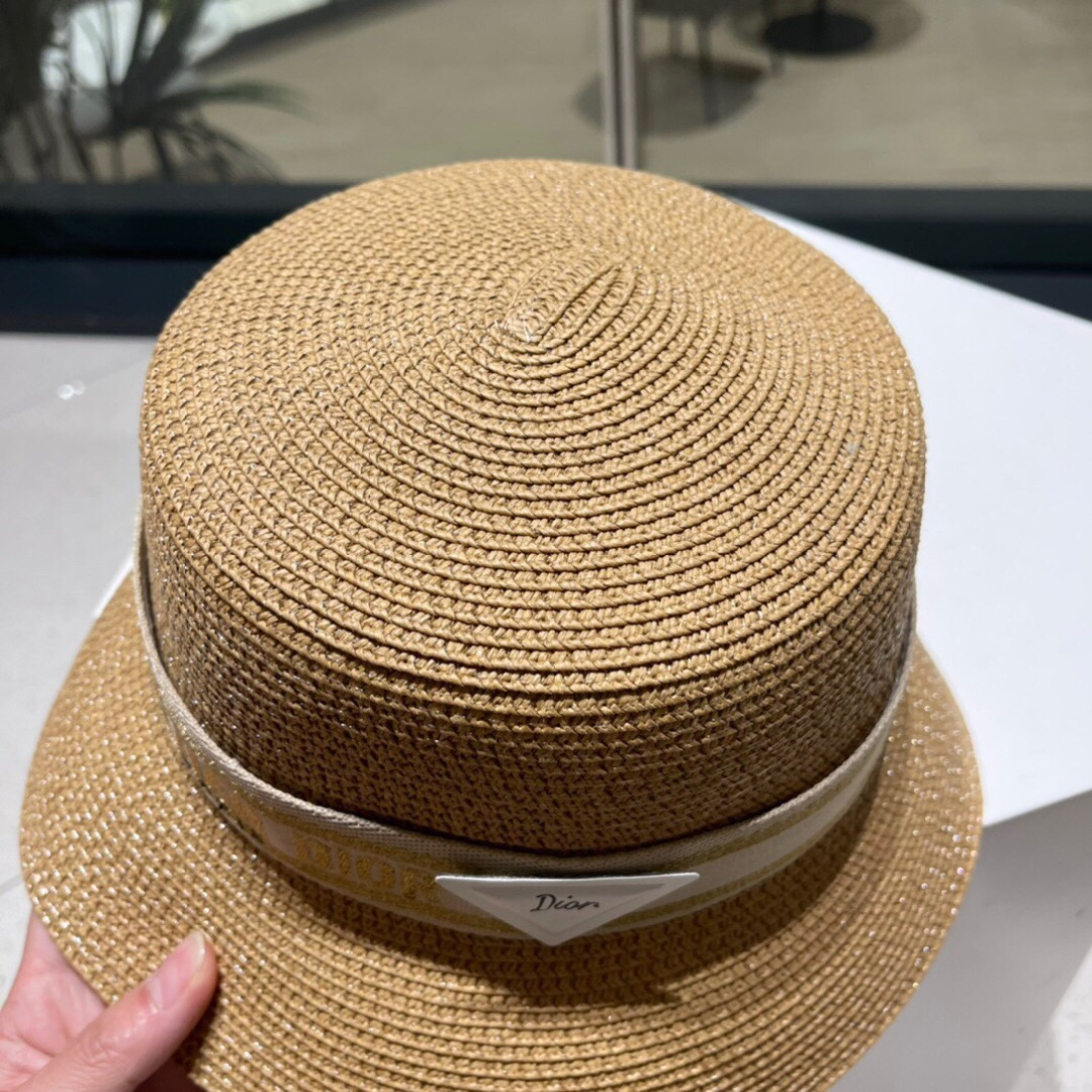 【DIOR迪奥】新款织带草编草帽礼帽🤩细节控，简约大方，百搭单品～出街首选，新款帽型超美腻
