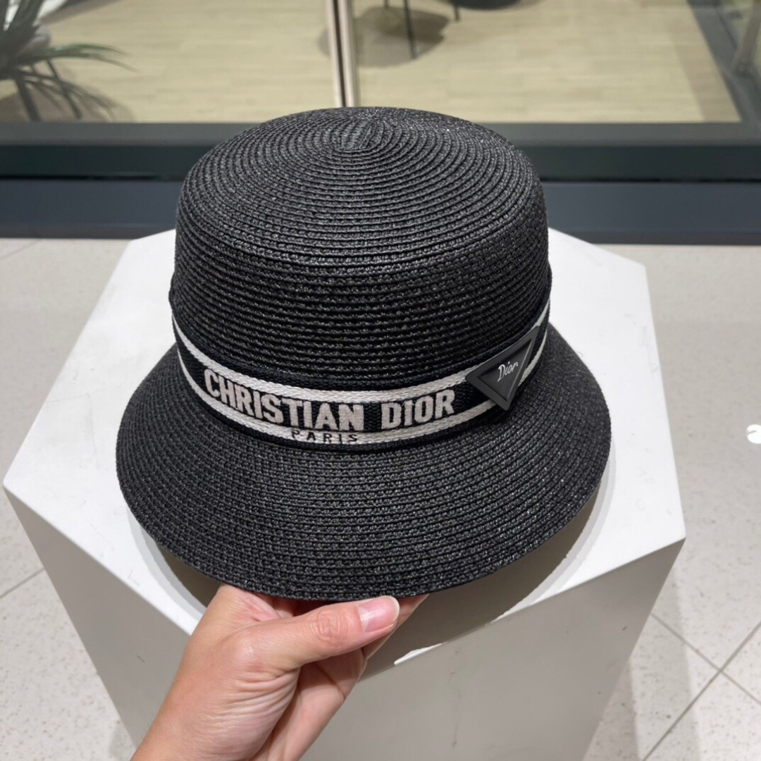 【DIOR迪奥】新款织带草编草帽礼帽🤩细节控，简约大方，百搭单品～出街首选，新款帽型超美腻