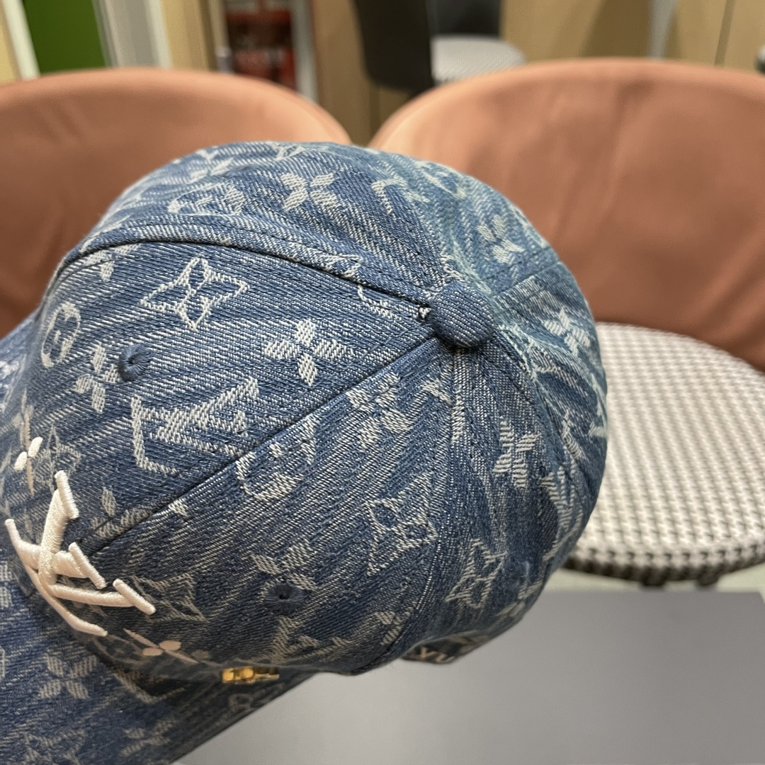  lv路易威登2025新款高端潮牌春夏新款四季百搭男女个性时尚铁环显脸小鸭舌帽棒球帽子