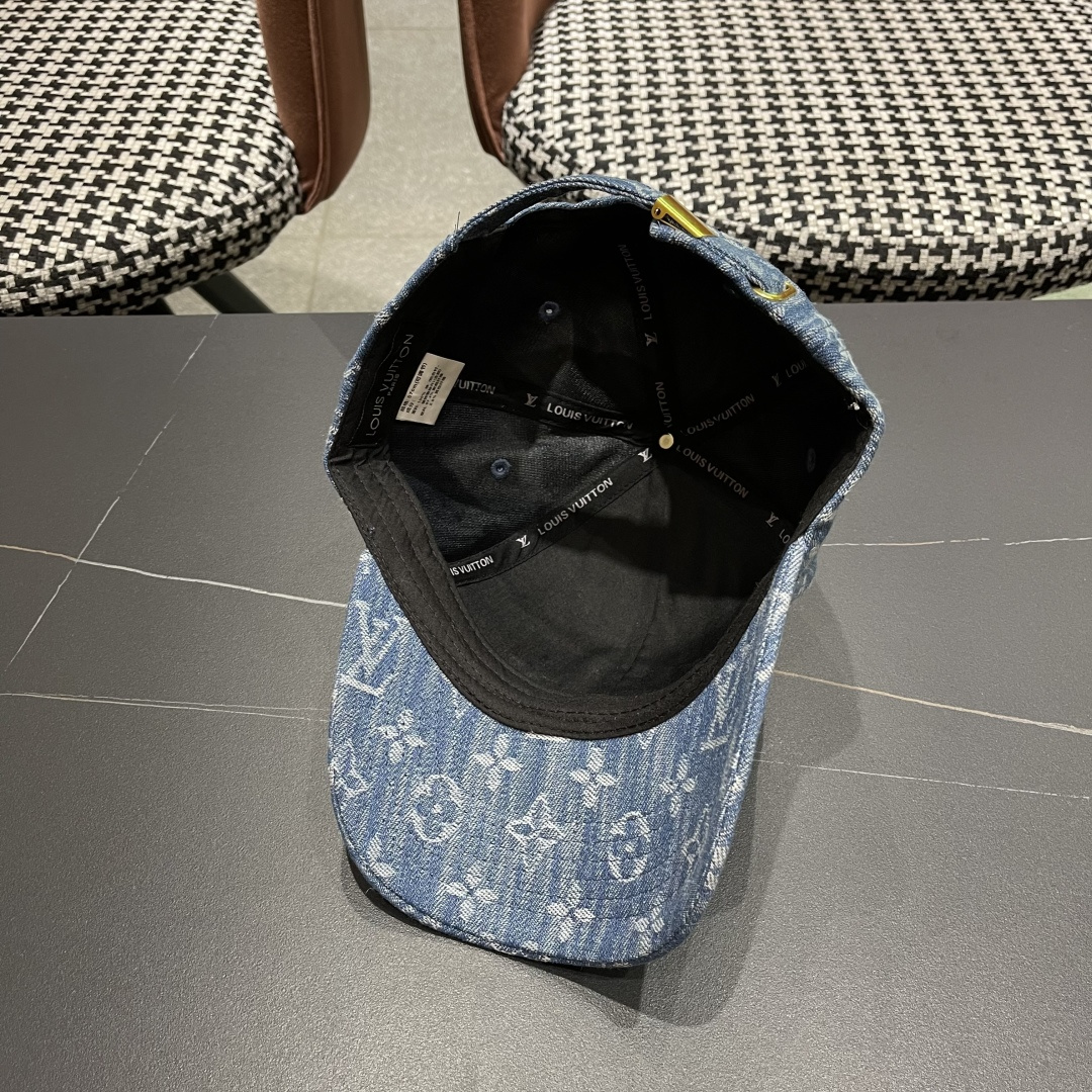  lv路易威登2025新款高端潮牌春夏新款四季百搭男女个性时尚铁环显脸小鸭舌帽棒球帽子