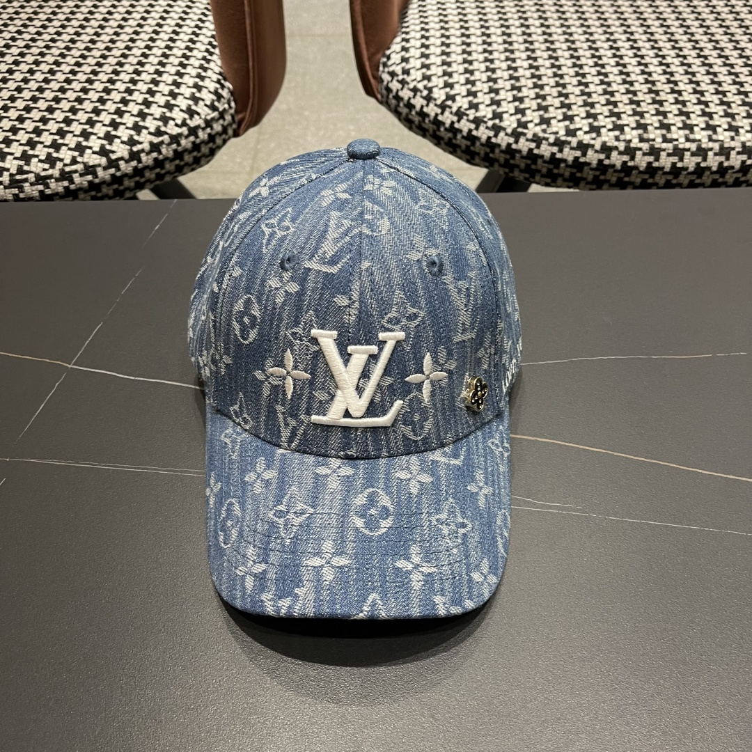  lv路易威登2025新款高端潮牌春夏新款四季百搭男女个性时尚铁环显脸小鸭舌帽棒球帽子