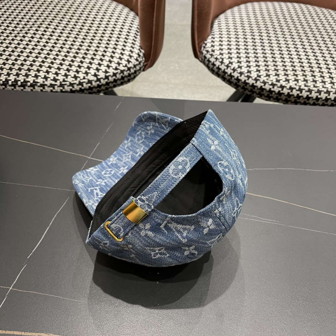  lv路易威登2025新款高端潮牌春夏新款四季百搭男女个性时尚铁环显脸小鸭舌帽棒球帽子