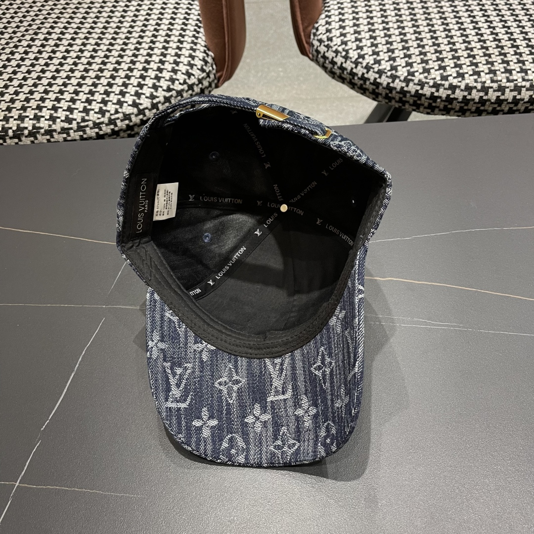  lv路易威登2025新款高端潮牌春夏新款四季百搭男女个性时尚铁环显脸小鸭舌帽棒球帽子