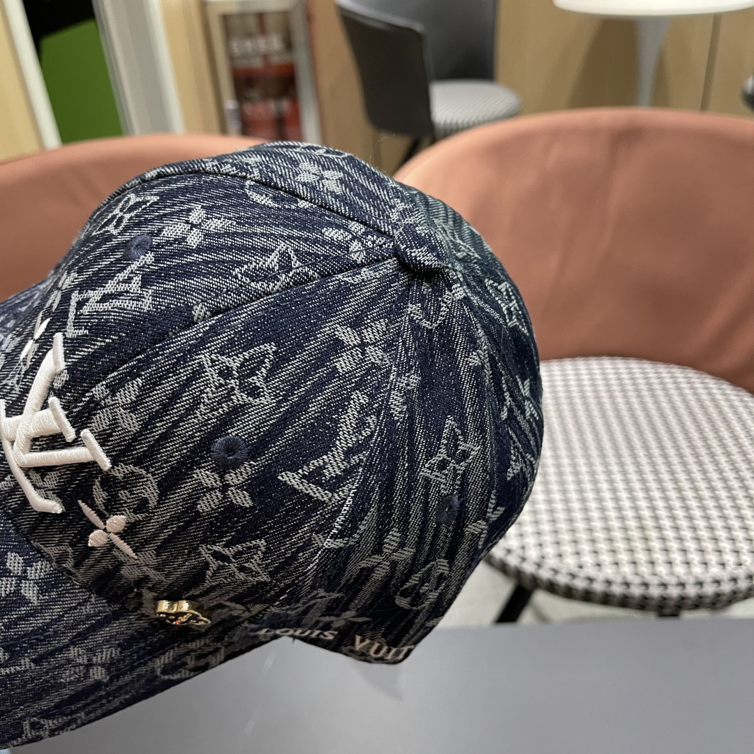  lv路易威登2025新款高端潮牌春夏新款四季百搭男女个性时尚铁环显脸小鸭舌帽棒球帽子
