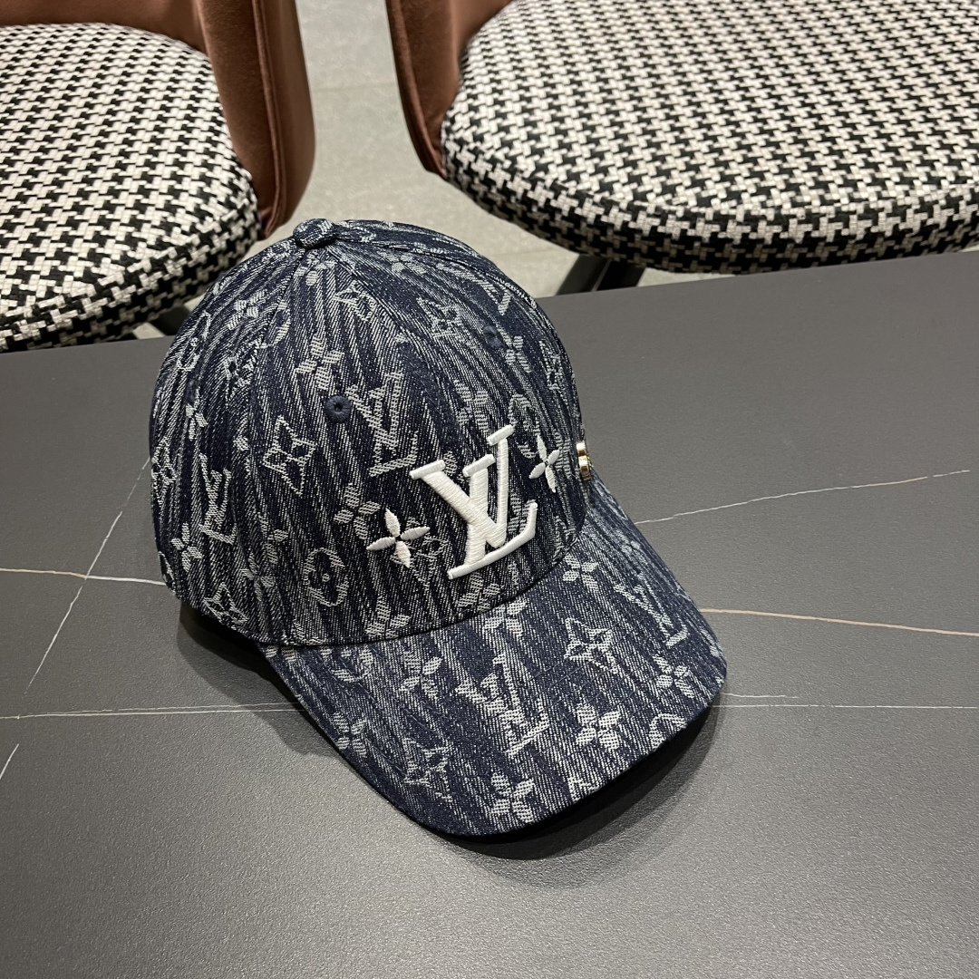  lv路易威登2025新款高端潮牌春夏新款四季百搭男女个性时尚铁环显脸小鸭舌帽棒球帽子