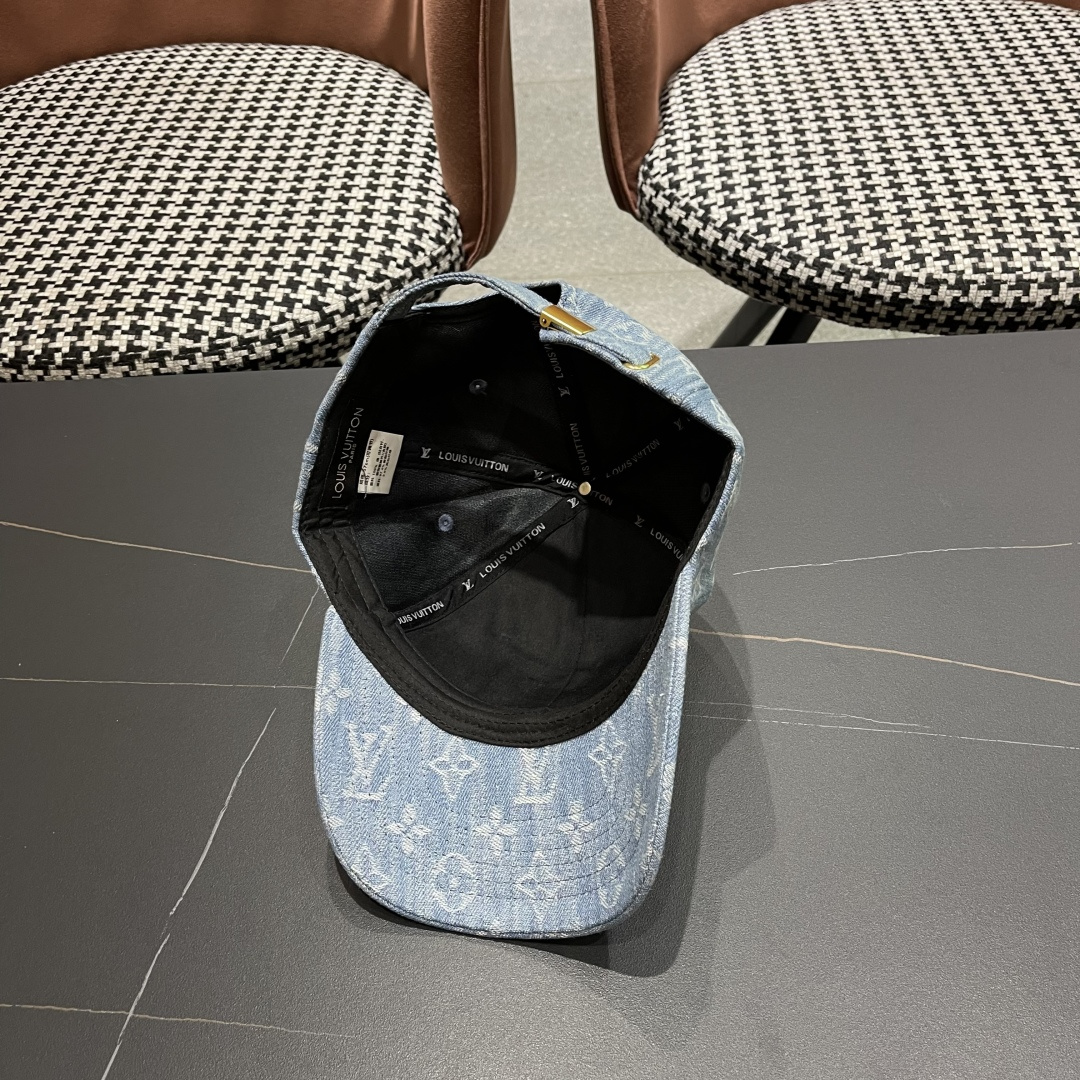  lv路易威登2025新款高端潮牌春夏新款四季百搭男女个性时尚铁环显脸小鸭舌帽棒球帽子