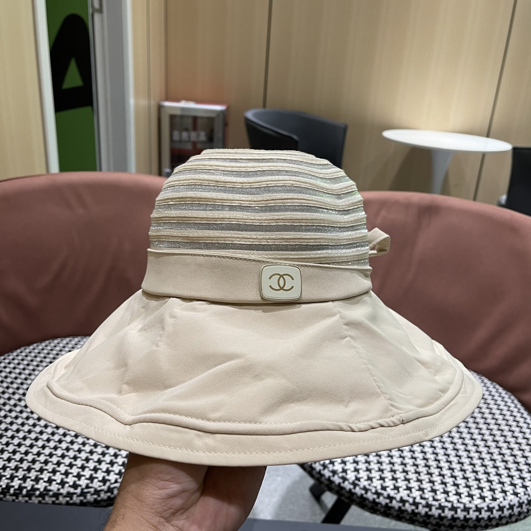  【CHANEL香奈儿】2025新款帽子女夏大帽檐遮阳帽户外可折叠太阳帽时尚防
晒沙滩帽透气凉帽潮