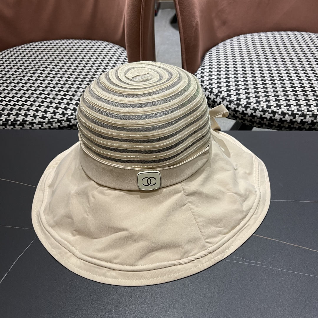  【CHANEL香奈儿】2025新款帽子女夏大帽檐遮阳帽户外可折叠太阳帽时尚防
晒沙滩帽透气凉帽潮