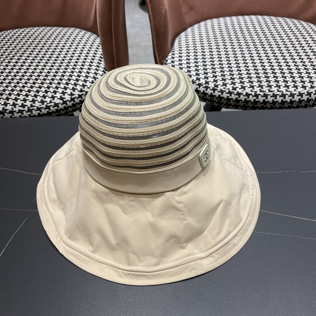 【CHANEL香奈儿】2025新款帽子女夏大帽檐遮阳帽户外可折叠太阳帽时尚防
晒沙滩帽透气凉帽潮